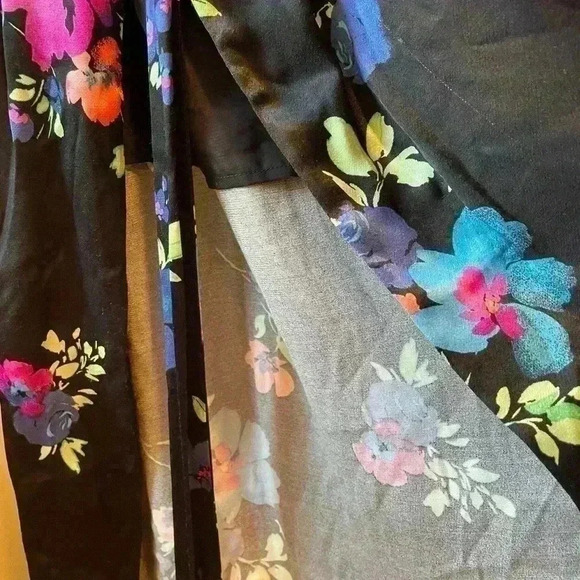 NEW ROTATE BIRGER CHRISTENSEN Black FLORAL PRINT WRAP DRESS - Picture 10 of 14